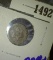 1851 Silver 3 Cent Piece