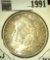 1891 P U.S. Morgan Silver Dollar, Nice high grade.1891