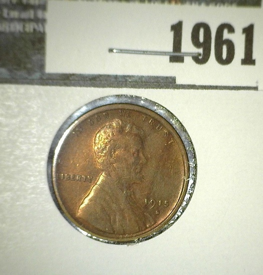 1915 S Lincoln Cent, Very Fine.