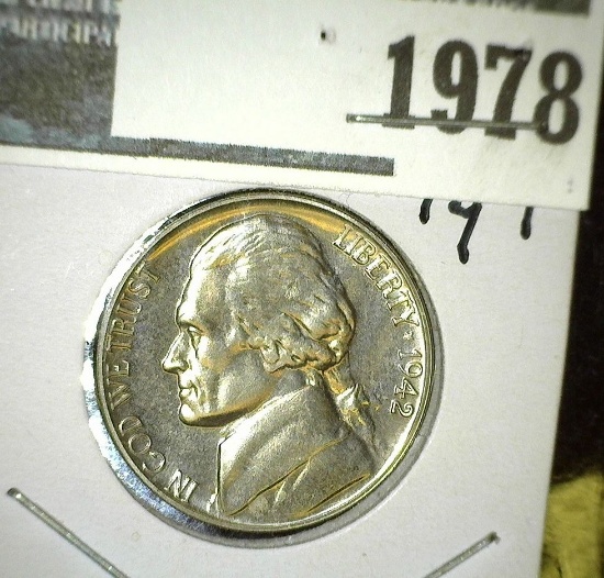 1942 P Type One Proof Jefferson Nickel.