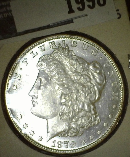 1879 S Morgan Silver Dollar, very nice high grade.