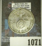 1938 Nazi Germany Silver Two Marks
