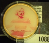 1926-1962 Marilyn Monroe Medal, 39mm, BU, Gold-colored. Marilyn nude and with see-through top.