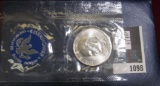 1972 S Eisenhower Silver Dollar, Brilliant Uncirculated in original blue envelope of issue.