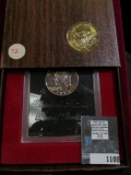 1973 S Eisenhower Proof Silver Dollar in original brown box of issue.