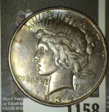 1934 D U.S. Peace Silver Dollar.