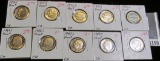 1970 S, 71 S, 72 S, 76 S, 83 S, 84 S, 86 S, 87 S, 88 S, & 90 S Proof Roosevelt Dimes.  Many Cameo Pr