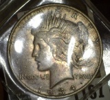 1934 D U.S. Peace Silver Dollar.