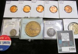 Group of BU Lincolns, a Mint error Dime; 1974 Discoverer  & George Washington Medals; 1902 Liberty N