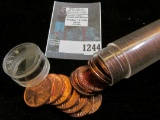 1964 P BU Roll of Lincoln Cents in a plastic tube.