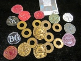 Group of Unusual Tokens including some amusement tokens.