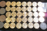 (34) various Presidential Dollar Coins and a group of interesting large Copper Coins.