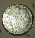 1921 Canada Sterling Silver Quarter.