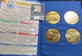 Expo 86 Four-piece Medallion Commemorative Coin set in original holder.