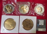 (5) large Medals, Double-eagle, etc.