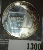 1876-1976 Bristow, Iowa Centennial Medal. Serial no. 98. .999 Fine Silver. Toned.