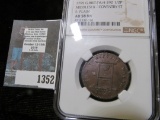 1796 Half Penny Condor From Great Britain- Middlesex- Coventry Street Graded Au 58 Brown.  Condor To