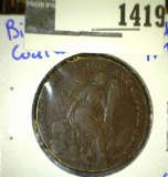 1792 Birminhgham Mining And Coal Company Halfpenny Condor Token.  This Coin Was Privately Minted Bec