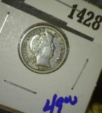 1912 Barber Dime With All The Letters In Liberty Visible