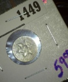 1856 Silver Three Cent Piece