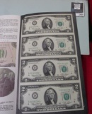 Crisp Uncut Sheet Of Four Two Dollar Star Notes Series Of 1976