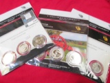 (3) Three Coin America The Beautiful Quarter Sets.  Each Set Contains A Quarter From The Philadelphi