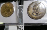 (2) 1930's Medal Includes A 1939 Souvenir From The New York's World's Fair And A Political Campaigng