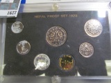 1972 Proof Set From Nepal with some serious toning as always goes on with these rare sets.