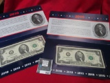 (2) Two Dollar Notes With The First 4 Serial Numbers 2010 From The Boston Branch And The San Francis