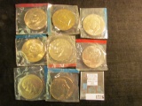 1974 P, D, 76 P & D Type One, 76 D Type Two, 77 P, 78 P & D Eisenhower Dollars all stored in origina