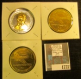 Franklin Delano Roosevelt Medal layered in Gold and a pair of Boeing B-17 Flying Fortress Vintage Ai