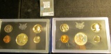 1968 S Silver & 1970 S U.S. Proof Sets in original boxes.