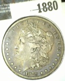 1879 P Morgan Silver Dollar.