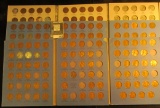 (3) 1941 up Lincoln Cent folders with various cents.