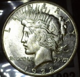 1923 S U.S. Peace Silver Dollar. A very nice high grade.