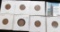 1910 S, 11 S, 12 S, 13 D, S, 14 S, & 15 P Key date Lincoln Cents, all grading Fine.