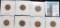 1916 P, S, 17 P, 18 P, D, 19 P & D Lincoln Cents, all grading VF-EF.