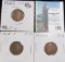1914 S, 15 S, & 24 D Key Date Lincoln Cents, all grading Fine.