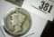 1926 S Mercury Dime, a relatively scarce date.