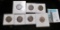 1883, 1887, 1892, 1894, 1895, & (2) 1907 Indian Head Cents, all carded in 2