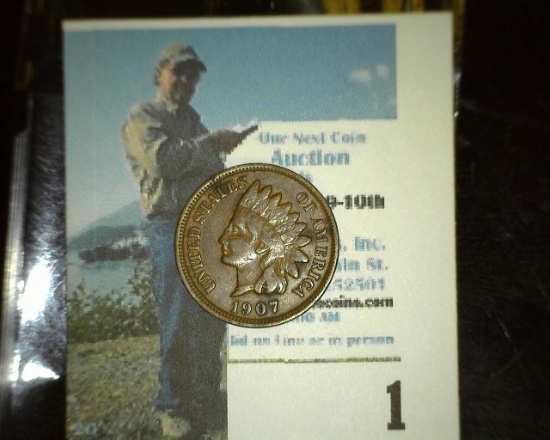 1907 Indian Head Cent, VF.