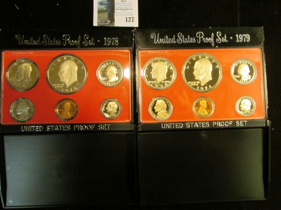 1978 S & 79 S U.S. Proof Sets, in original boxes.