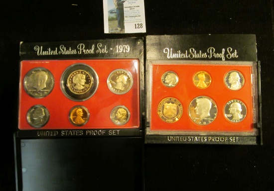 1979 S & 82 S U.S. Proof Sets, in original boxes.