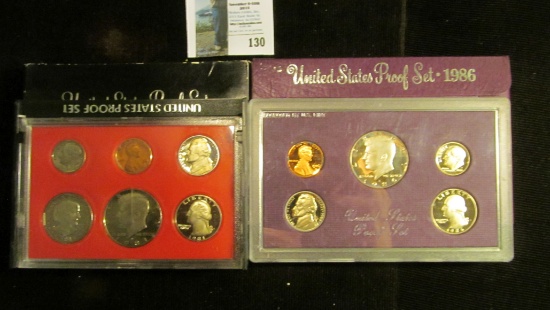 1981 S & 86 S U.S. Proof Sets, in original boxes.