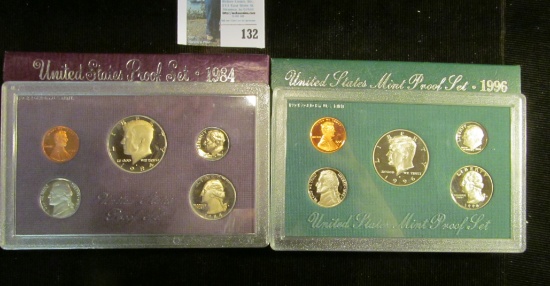 1984 S & 96 S U.S. Proof Sets, in original boxes.