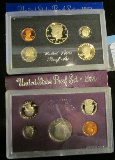 1983 S & 84 S U.S. Proof Sets, in original boxes.