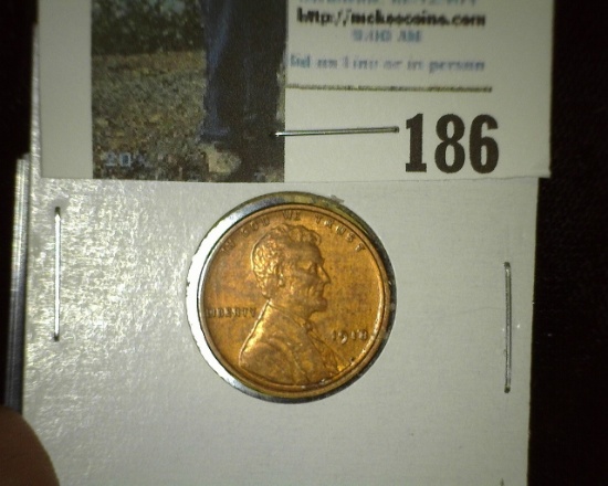 1918 P Lincoln Cent, Mostly Red Unc.