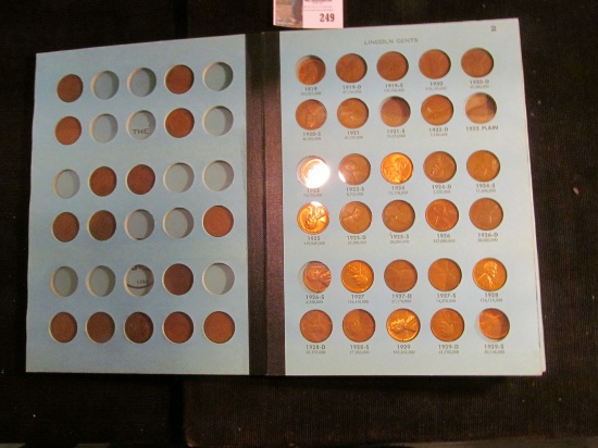 "The "Gem" Coin Album The Meghrig Line" with a partial set of Lincoln Cents, includes 1909P, 10P, 11
