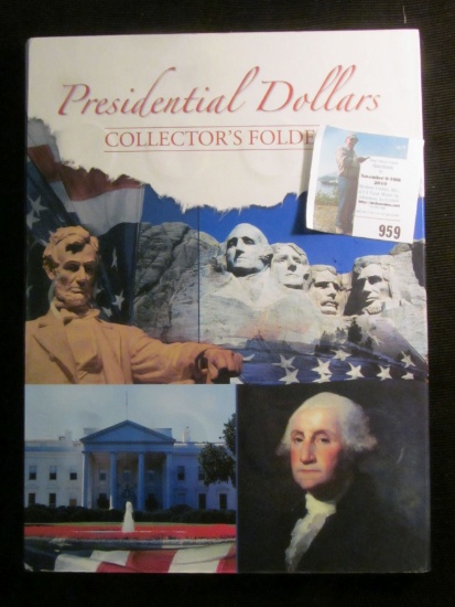 2007-2016 Whitman "Presidential Dollars Collector's Folder" with BU Set of Dollars.