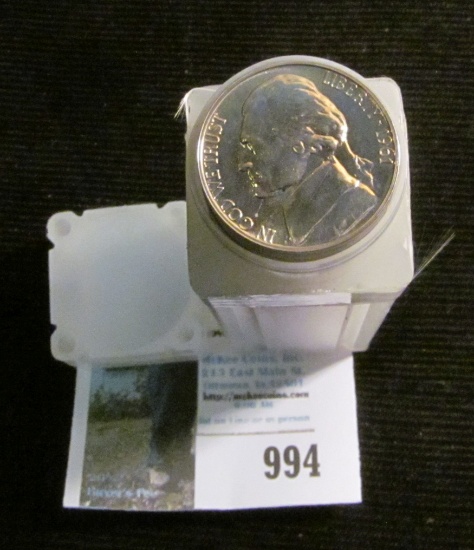 Mixed 1961-62 Gem Proof Roll of (40) Jefferson Nickels.